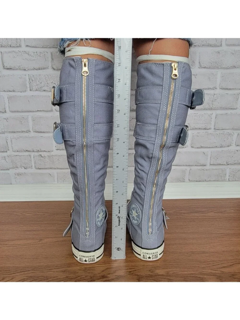 ⭐Converse Chuck Taylor XXHi Buckles Sz 5 Mens Knee-high Boots Shoes Gray A11892C